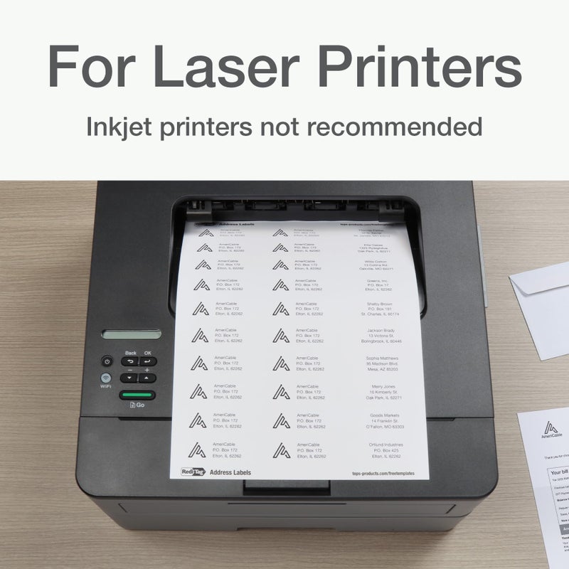 Redi-Tag Address Labels, Value Bulk Box, 3000 Blank (100 Sheets of 30), 1"" x 2.625"", for Laser Printers Only, Free Online Templates (1009572) - Image 3